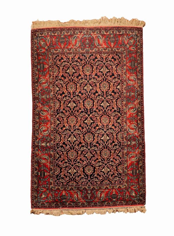 Persian Herat carpet with blue and red background 1.65 x 1.12 m
