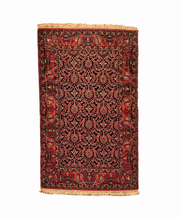 Persian Herat carpet with blue and red background 1.65 x 1.15 m