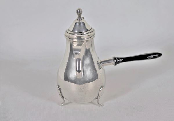 Small silver coffee pot with ebony handle gr. 230