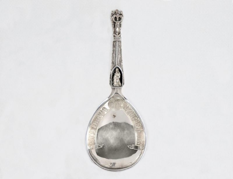 Cucchiaio in argento, commemorativo del Periodo del Regno di Oscar II Re di Svezia e Norvegia (18...