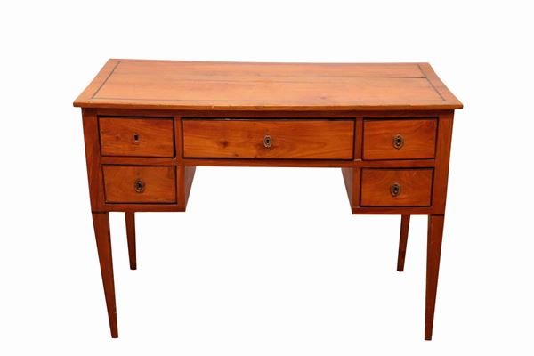 Antique desk from the center, of the Louis XVI line, in cherry