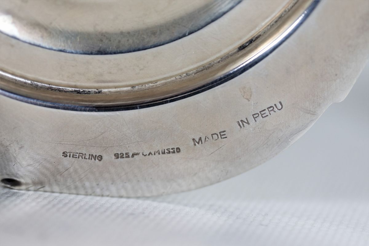 Coppia di candelieri in argento sterling 925 gr. 710