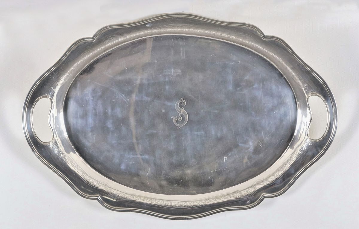 Servizio da tè e caffè in argento sterling 925 - RWM con vassoio ovale (6 pz) gr. 6810