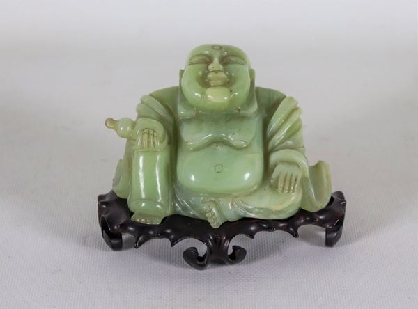 Chinese Jade Sculpture "Smiling Buddha"