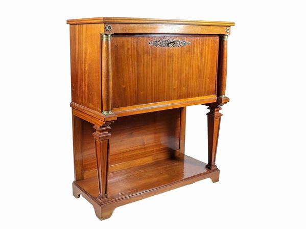 French Empire line secretaire in mahogany