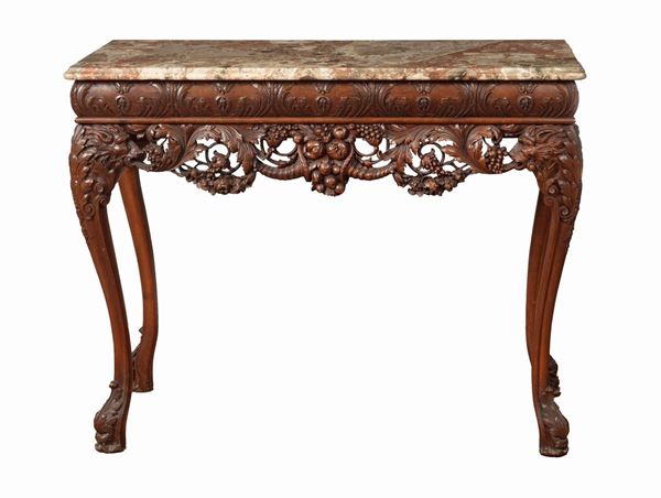 Console in walnut of Louis XV line