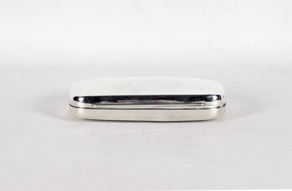 Oval cigar case in silver title 925 gr. 280