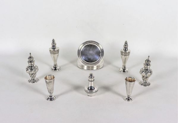 Lot in English, Mexican and Italian silver (13 pcs) gr. 390