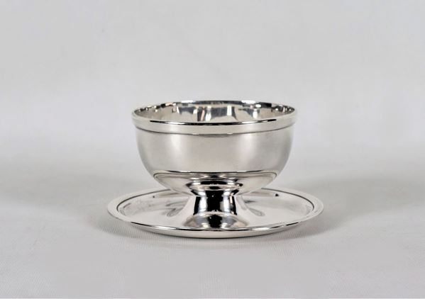 Coppa in argento liscio con sottopiatto gr. 270