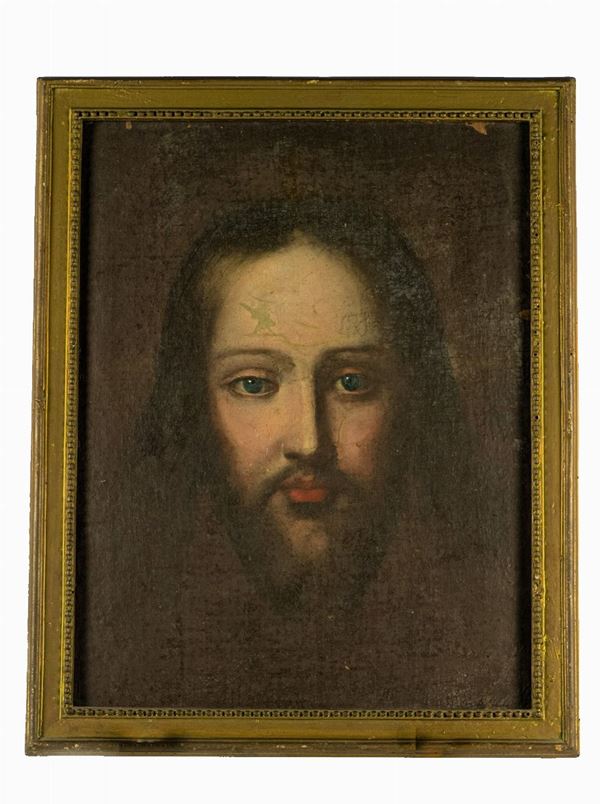 Pittore Napoletano Fine XVII Secolo - &quot;Face of Christ&quot;