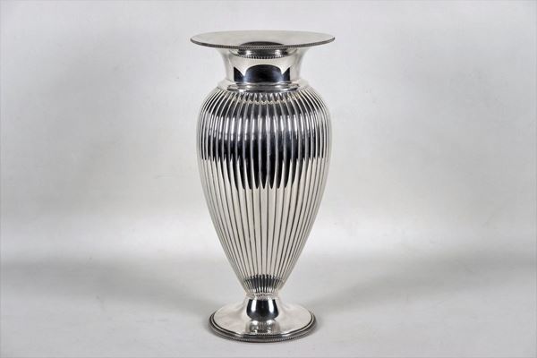 925 Sterling silver amphora entirely poded with beaded edges gr. 1320