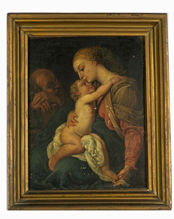 Pittore Italiano Fine XVIII Secolo - &quot;Holy Family&quot;