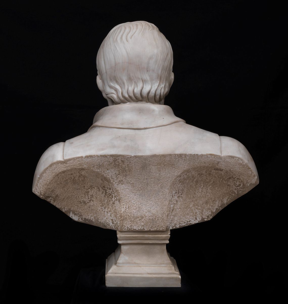 Busto in marmo "Napoleone Bonaparte" sorretto da base quadrangolare