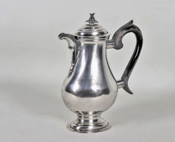 Italian silver coffee maker with ebonized wood handle gr. 550