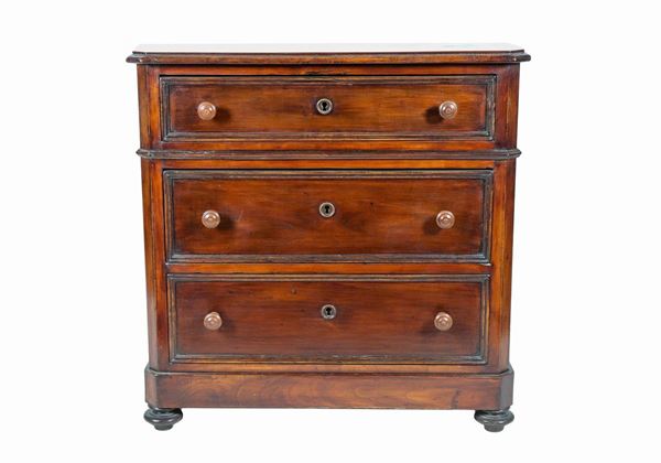 Antique Louis Philippe Tuscan bedside table in walnut