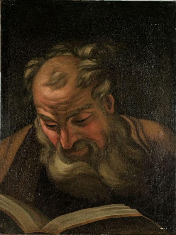 Pittore Romano Fine XVII Secolo - &quot;Apostle reading&quot;