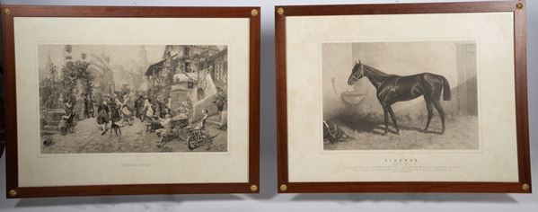 Four Prints &quot;Scenes, peasant feasts and foal&quot;