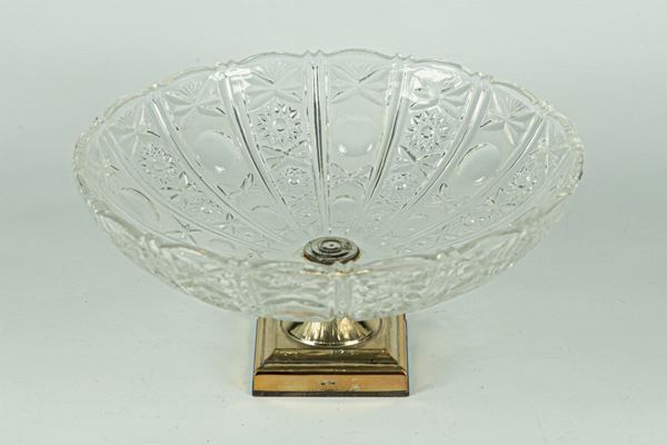 Round fruit bowl in Bohemian crystal