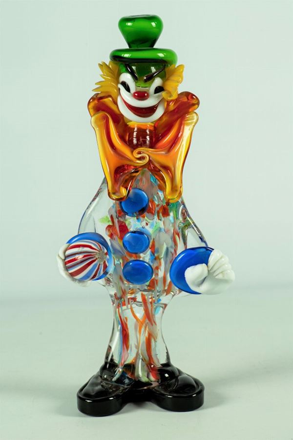 Murano glass &quot;Pagliaccio&quot; sculpture