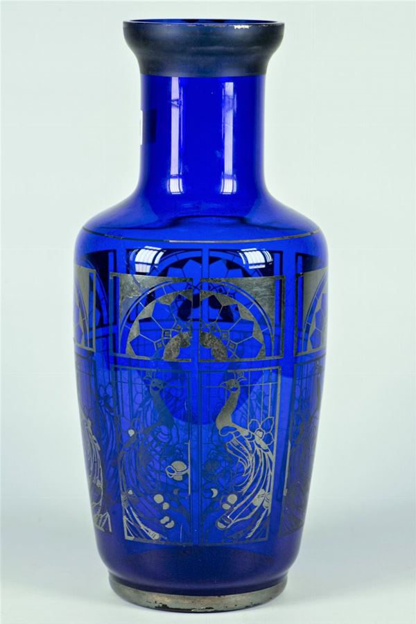 Liberty vase in blue glass