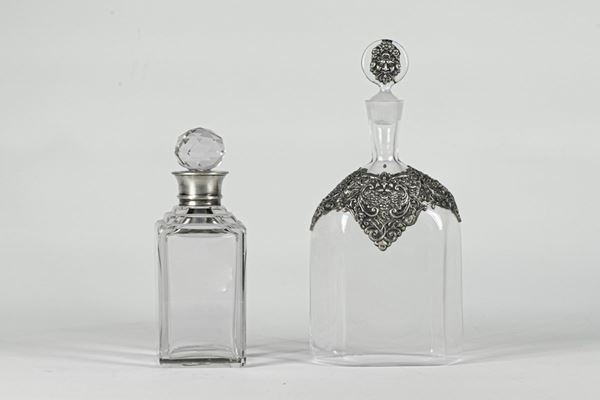 Due Bottiglie da liquore in cristallo   - Asta Asta a Tempo - Arredi, Dipinti, Argenti e Oggetti d'Arte. - Gelardini Aste Casa d'Aste Roma