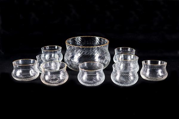 Torchon blown Murano glass fruit salad set (10 pcs)