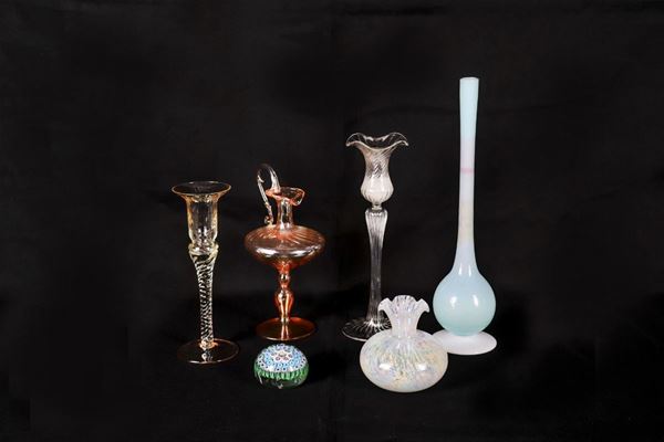 Murano blown glass lot (6 pcs)