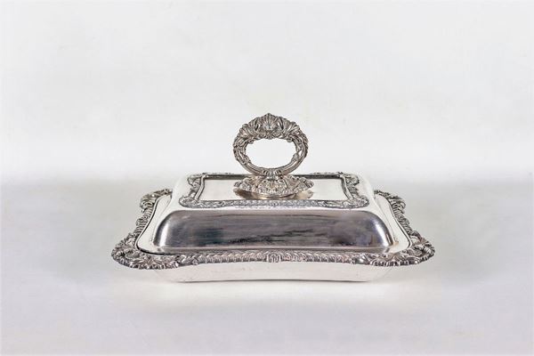 Antica legumiera inglese in sheffield   (Epoca Regina Vittoria)  - Asta Asta a Tempo FINE ART e Arredi di Collezioni private ed Eredità - Gelardini Aste Casa d'Aste Roma