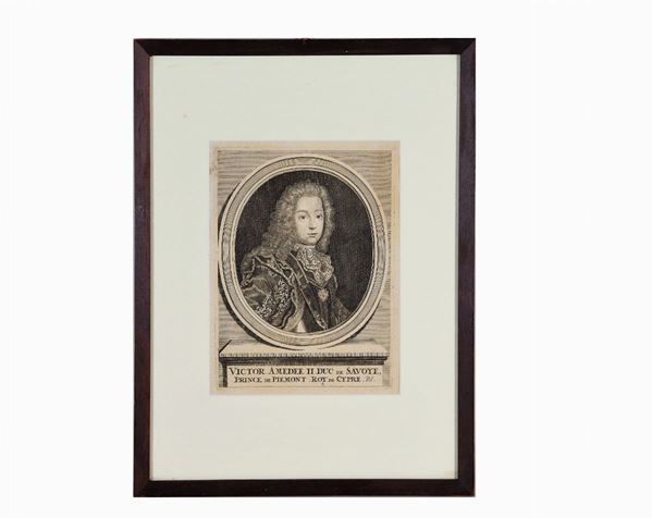 Antica incisione "Vittorio Amedeo II Duca di Savoia"