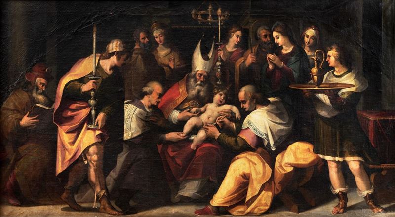 'La Circoncisione di Gesù nel Tempio', grande dipinto ad olio su tela