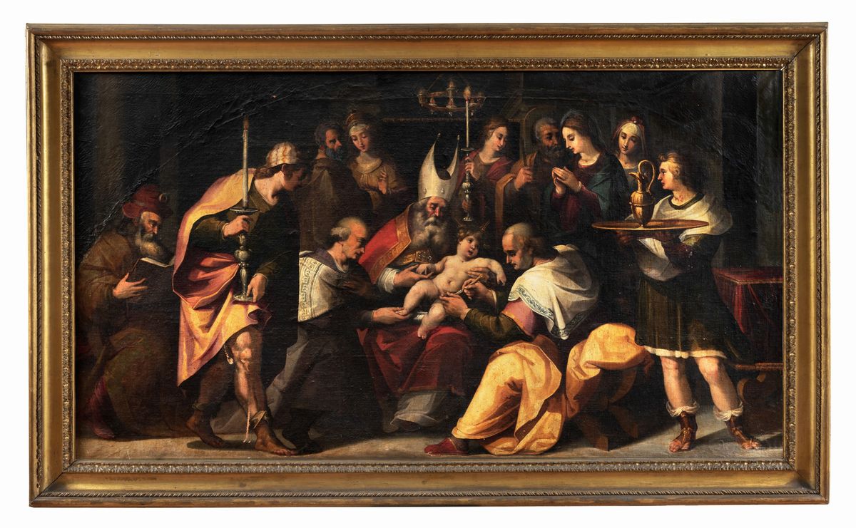 'La Circoncisione di Gesù nel Tempio', grande dipinto ad olio su tela