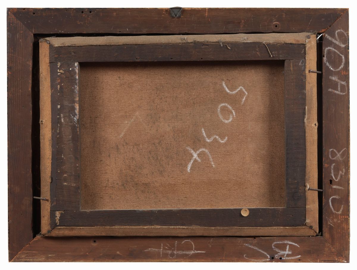 "Interno di cucina con il pranzo dei contadini", dipinto ad olio su tela