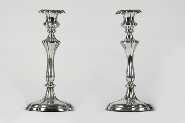 Pair of English candlesticks in sheffield