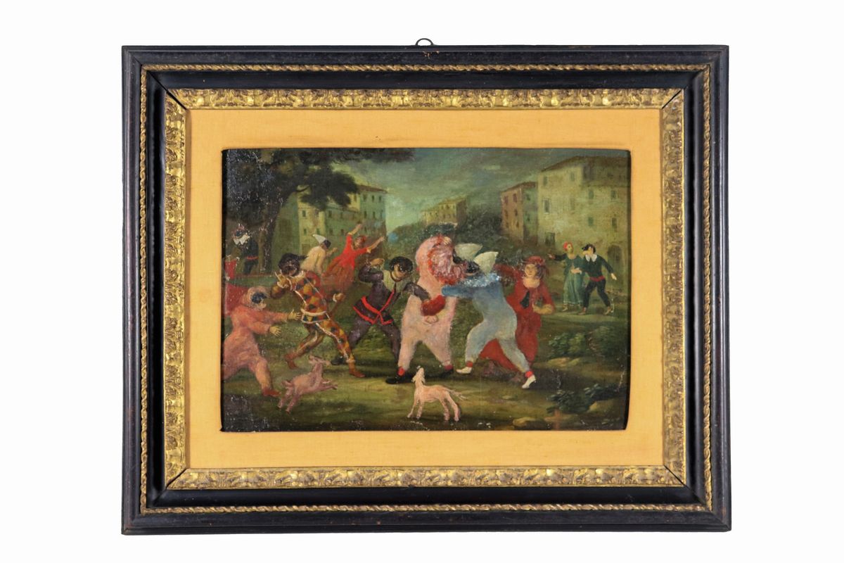 "La Festa del Carnevale", dipinto ad olio su tela