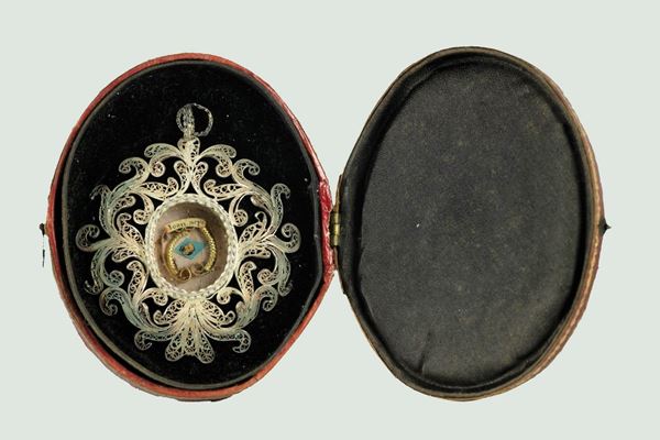 Relic in silver frame