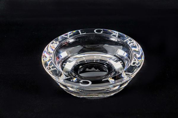 Bulgari bowl ashtray in hand-blown Rosenthal crystal