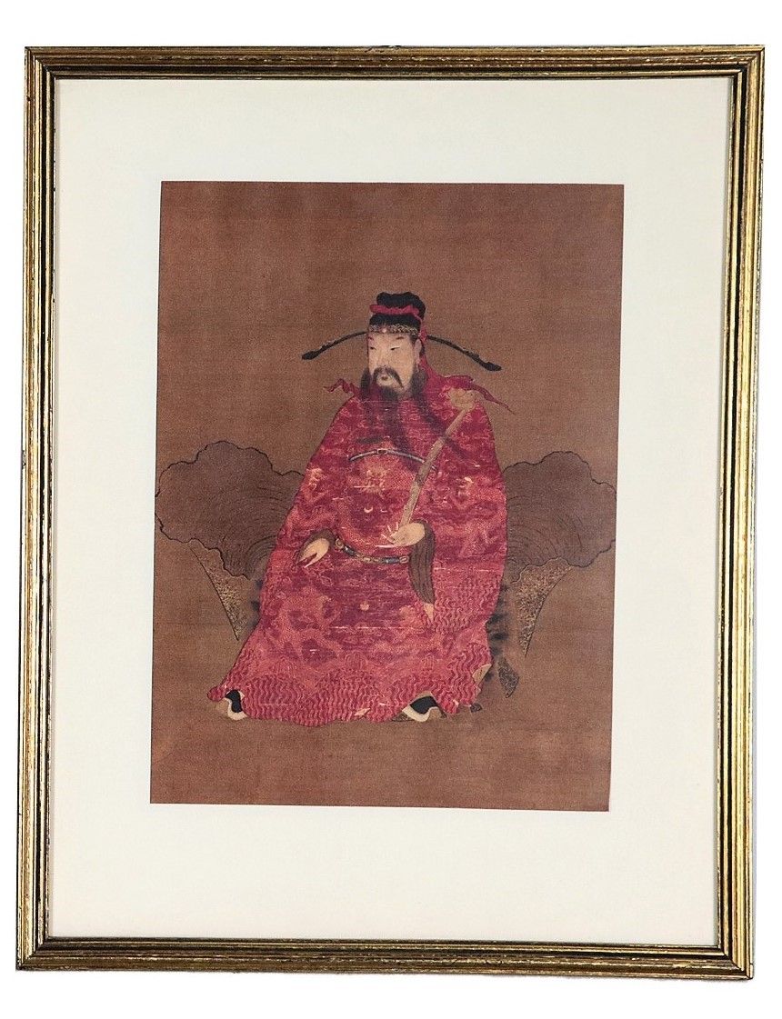 Lotto di sei stampe colorate cinesi "Dignitari"