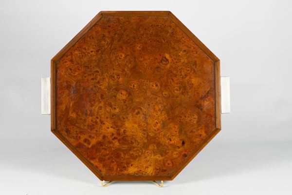 Dec&#242; tray in walnut briar