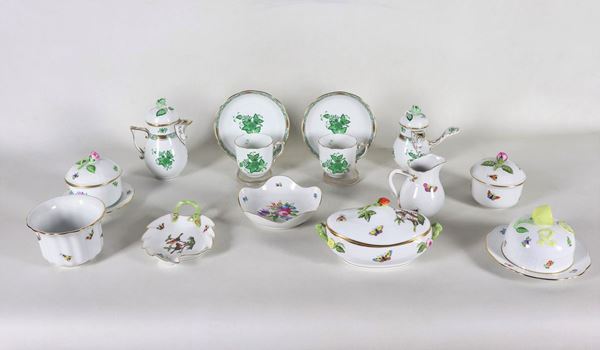 Herend polychrome porcelain lot (12 pcs)