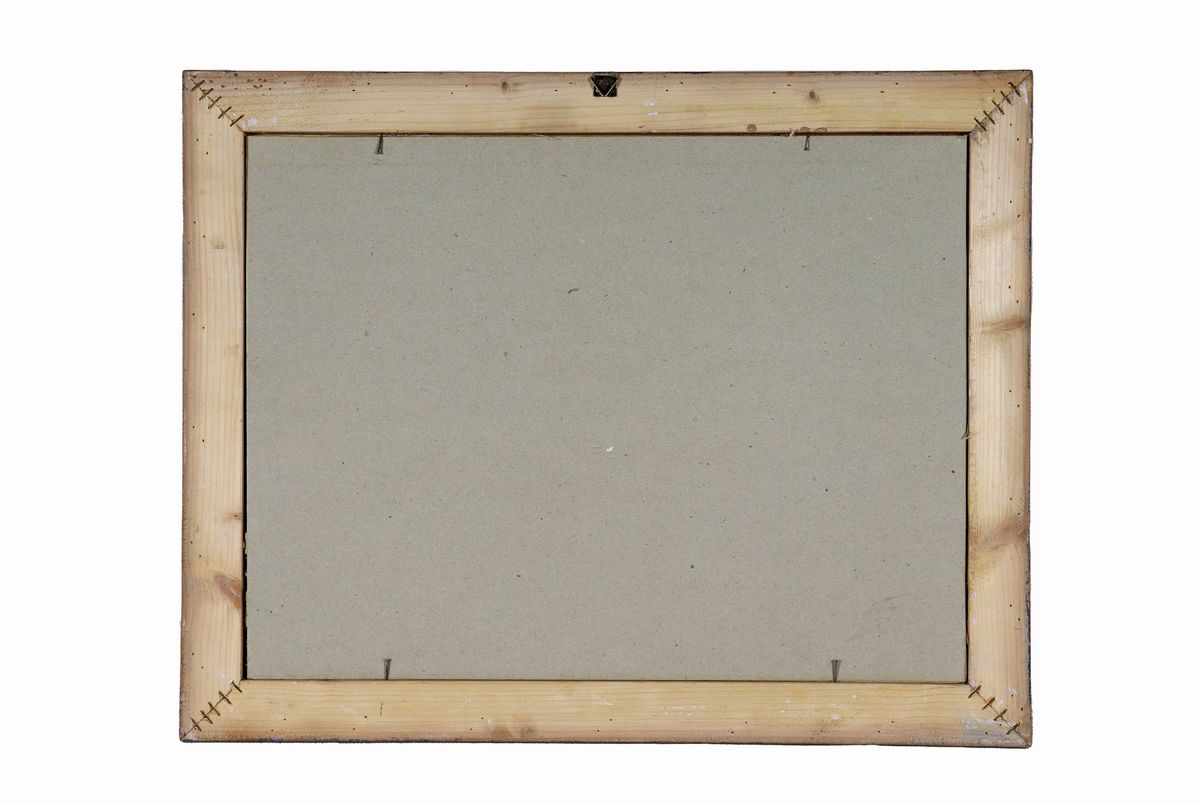 "Veduta di zona archeologica a Pompei", gouache su carta