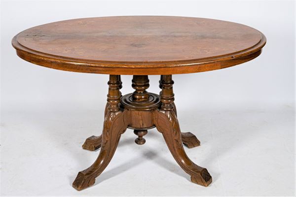 Victorian briar walnut coffee table