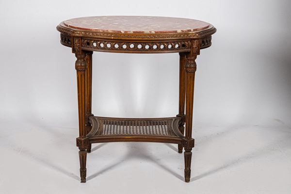 French coffee table in mahogany