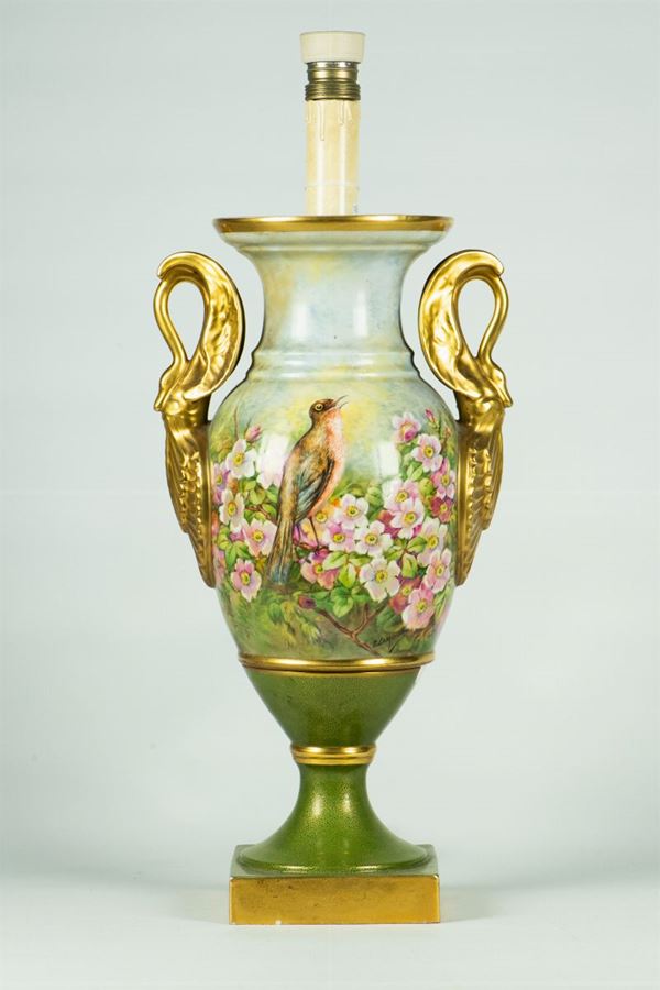 Vaso Francese in porcellana di Limoges 
