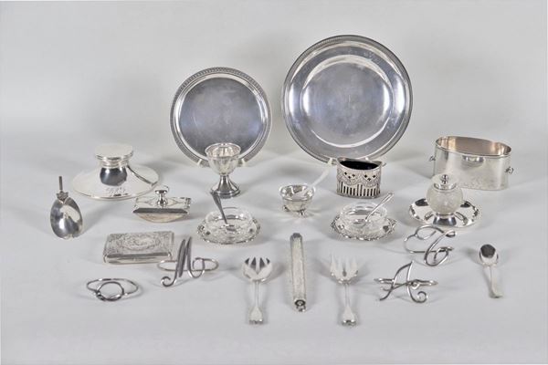 Lotto in argento (21 pz), gr. 740