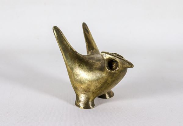 Contemporary art. "Bird", small bronze sculpture