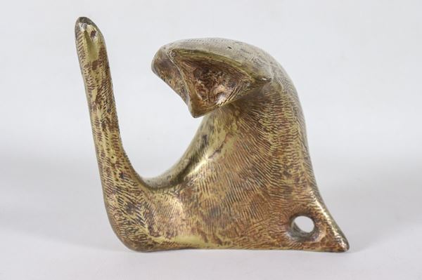 Contemporary art. "Cat", bronze sculpture