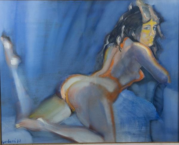Luciano Gasbarri - &quot;Young girl nude&quot;. Signed and dated