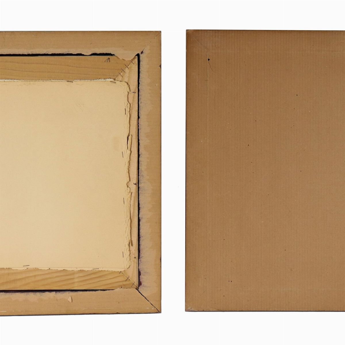 Firmati. "Paesaggi con corsi d'acqua", coppia di dipinti ad olio