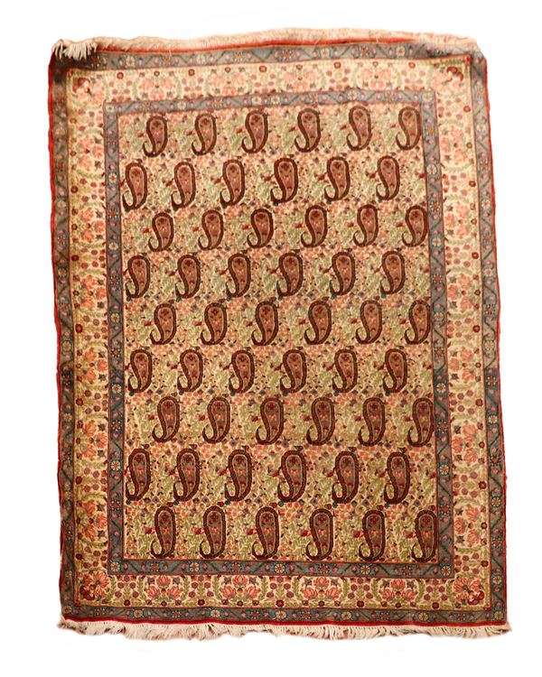 Tappeto persiano Kazak a fondo avana e marrone, M. 2,00 x 1,34