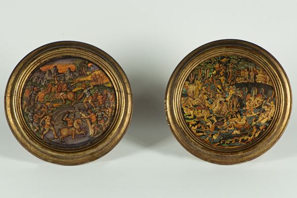 Pair of &quot;Battle Scenes&quot; Stamps